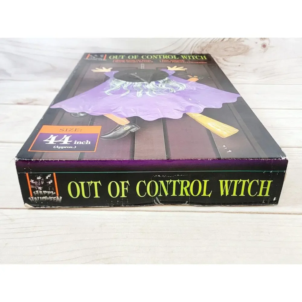 Vintage Out Of Control Witch Door Hanger Wreath Halloween 44 Inch NEW in Box